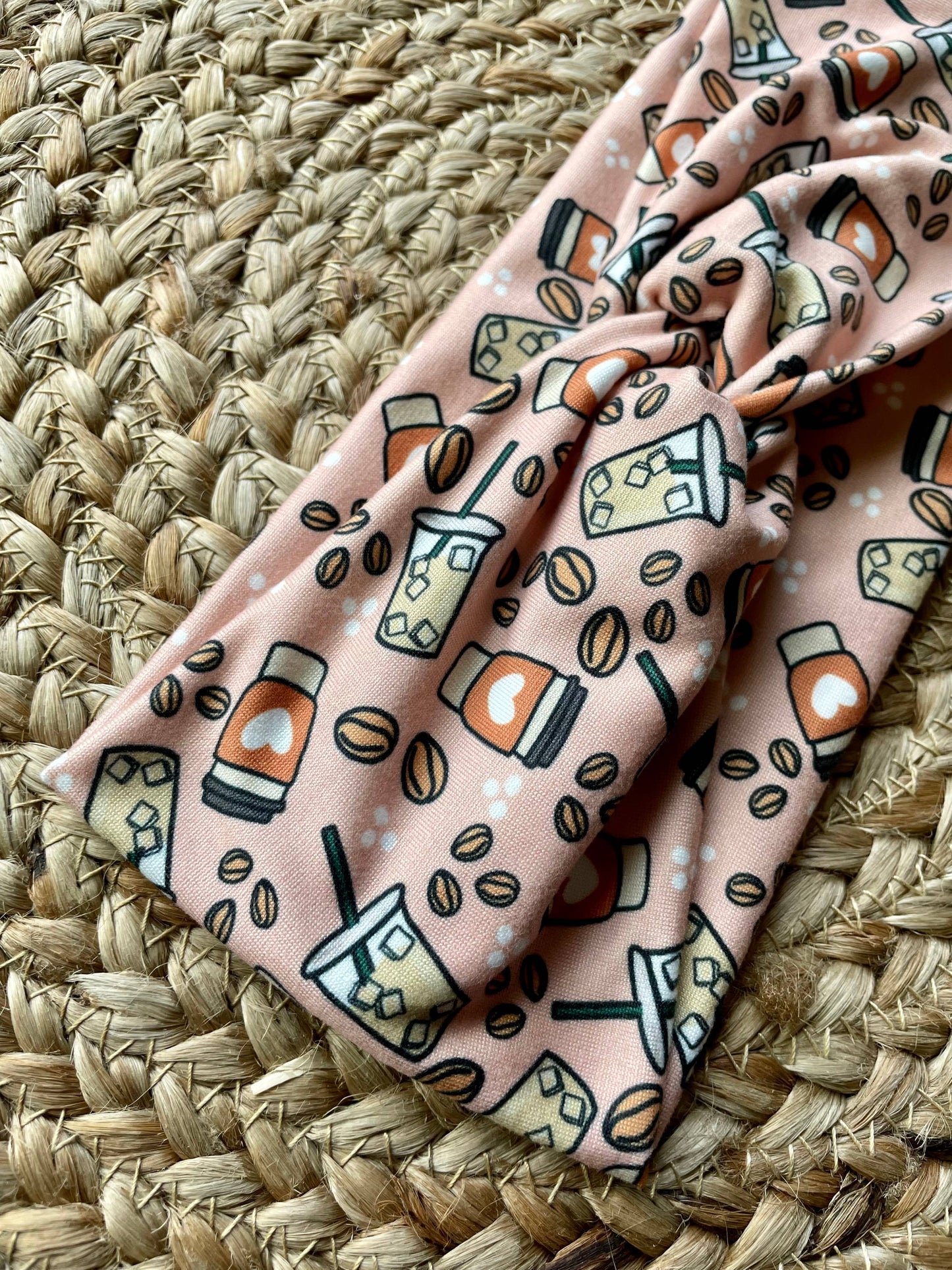 Coffee Knit Twist Headband