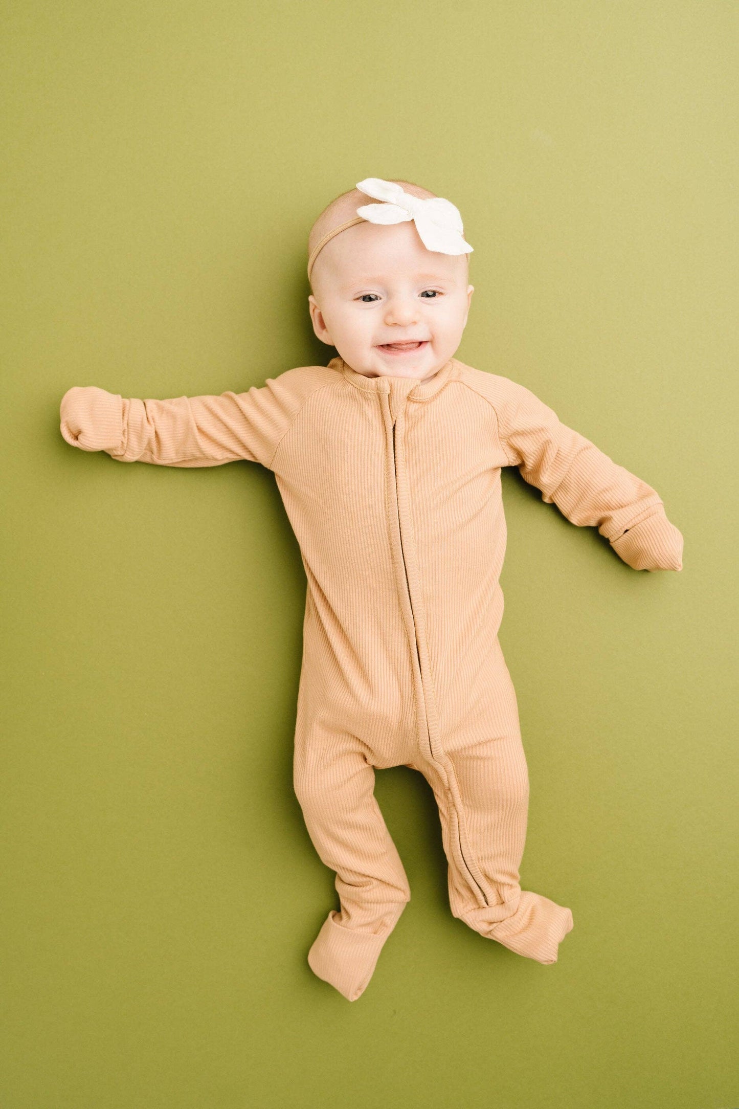 Almond Ribbed Bamboo Sleeper