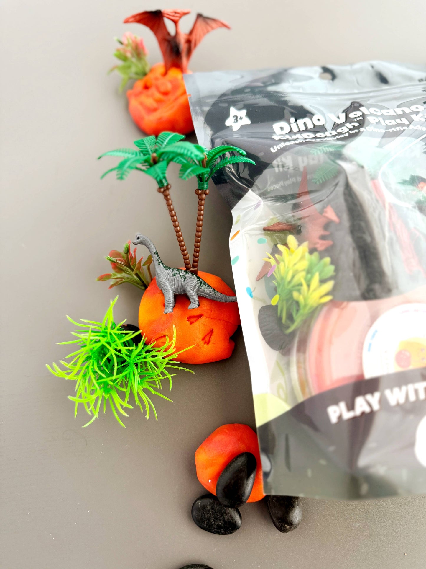 Dino Volcano (Cherry Mango) KidDough Play Kit
