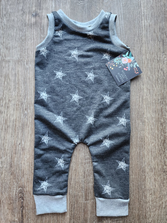 Gray Stars Romper