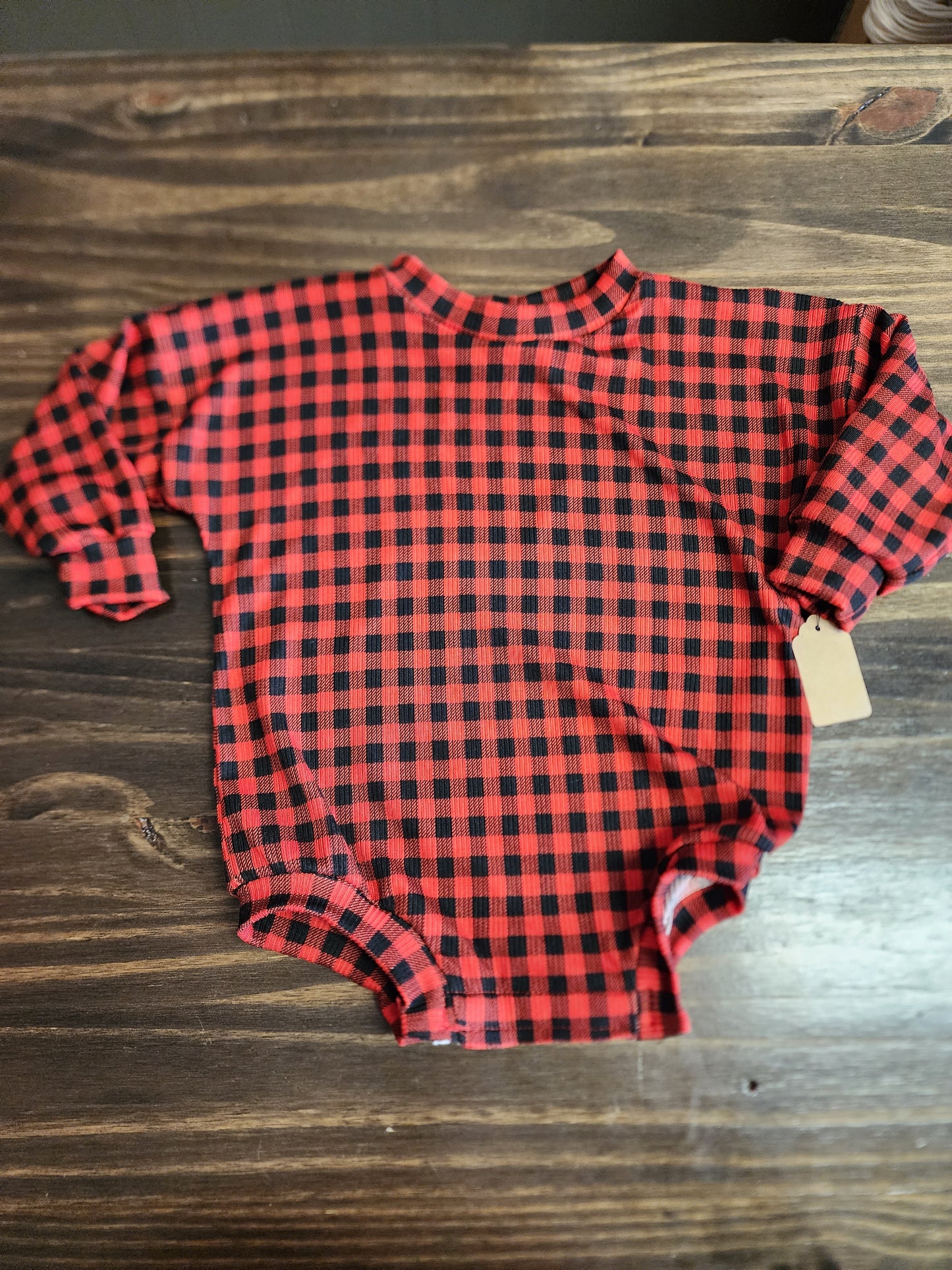 Red Buffalo Plaid Bubble Romper