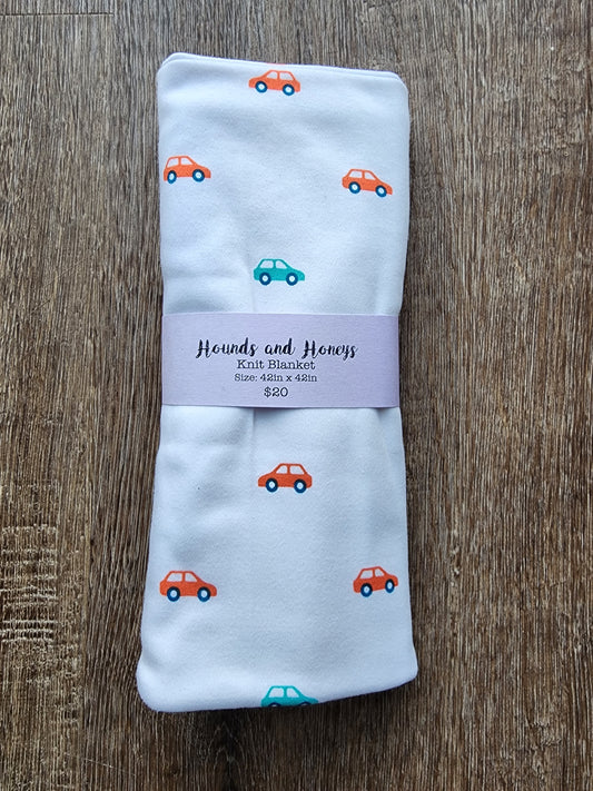 Cars Knit Swaddle Blanket