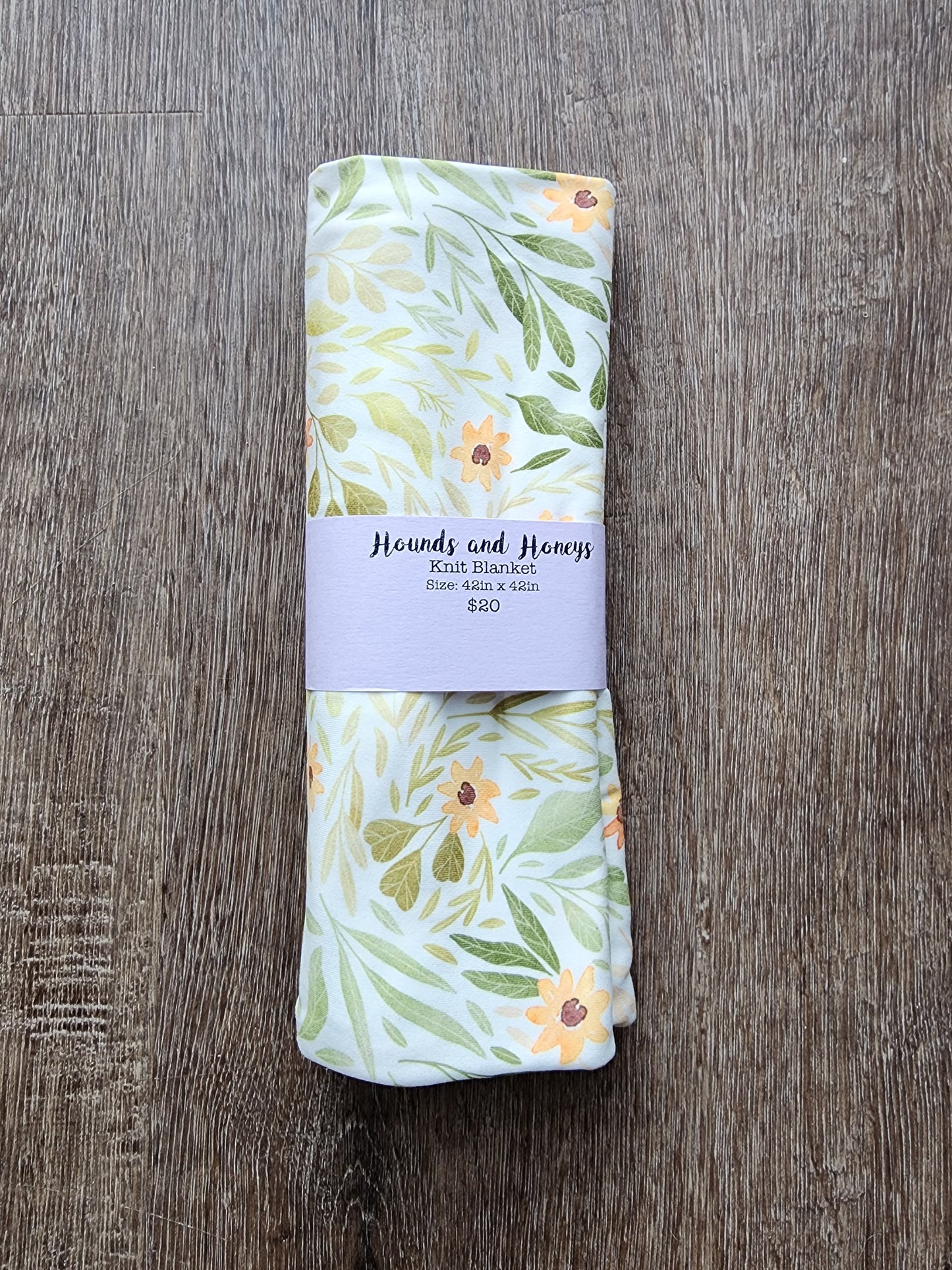 Sunflower Knit Swaddle Blanket