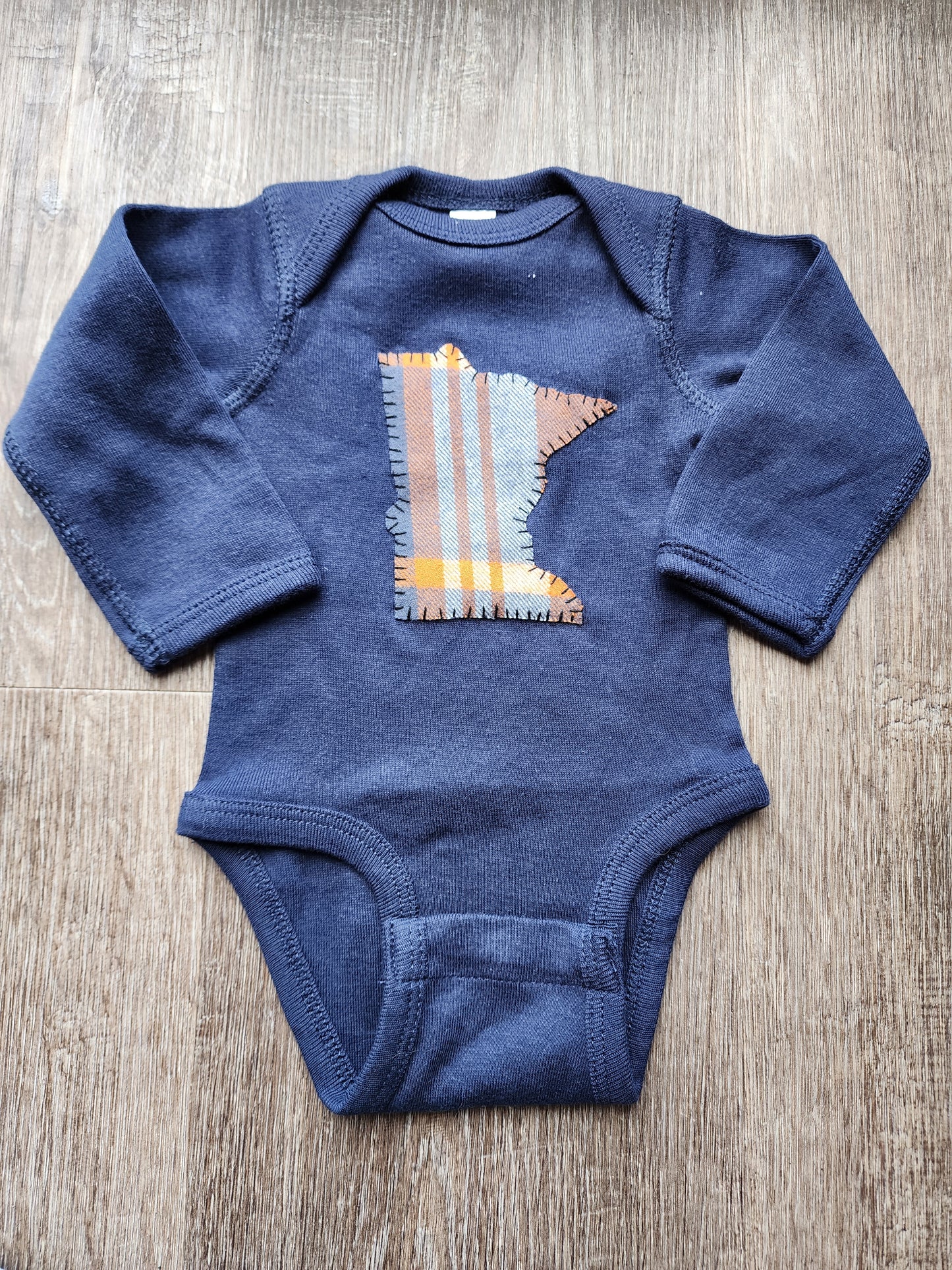 MN Orange Plaid Bodysuit