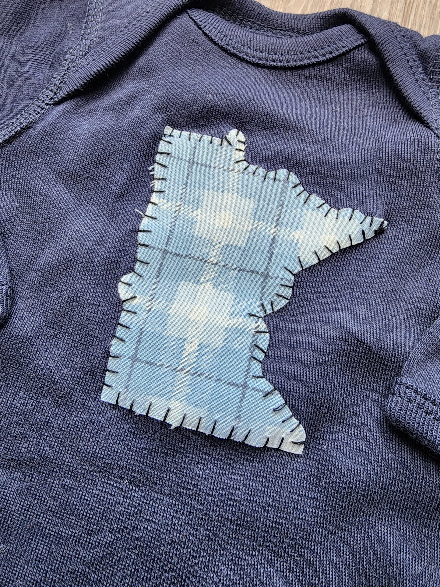 MN Blue Plaid Bodysuit