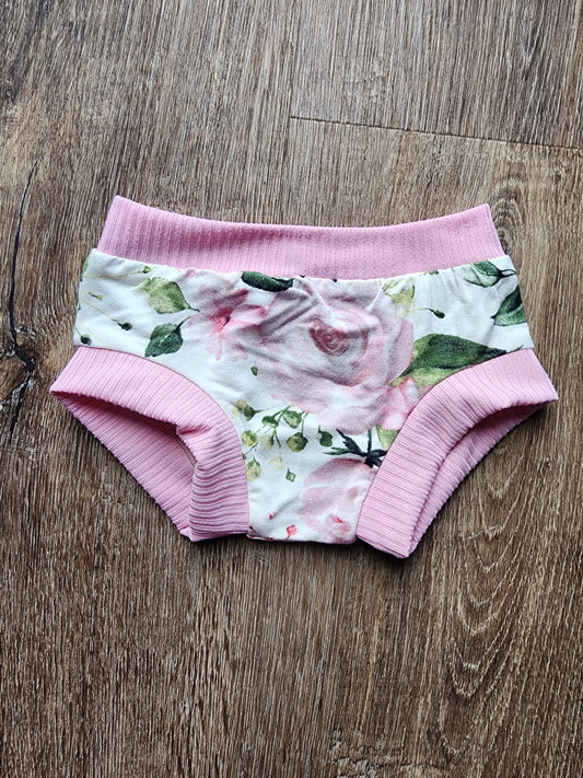 Pink Floral Bummies