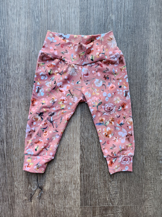 Mauve Floral Leggings