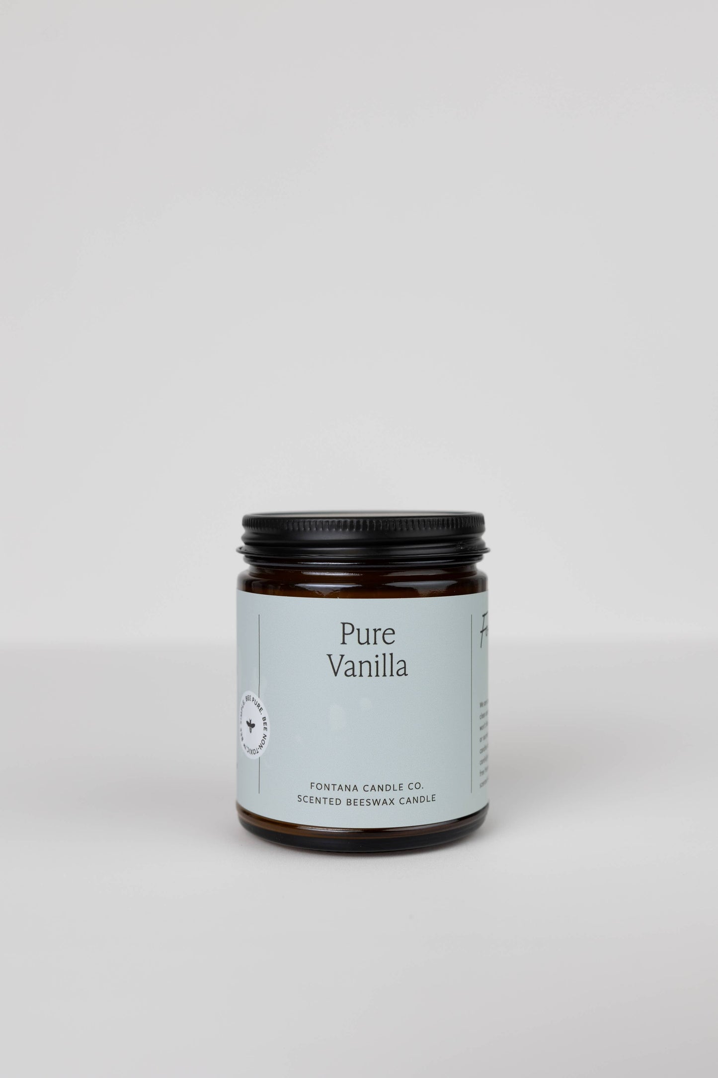 Pure Vanilla Natural Essential Oil Beeswax Jar Candle