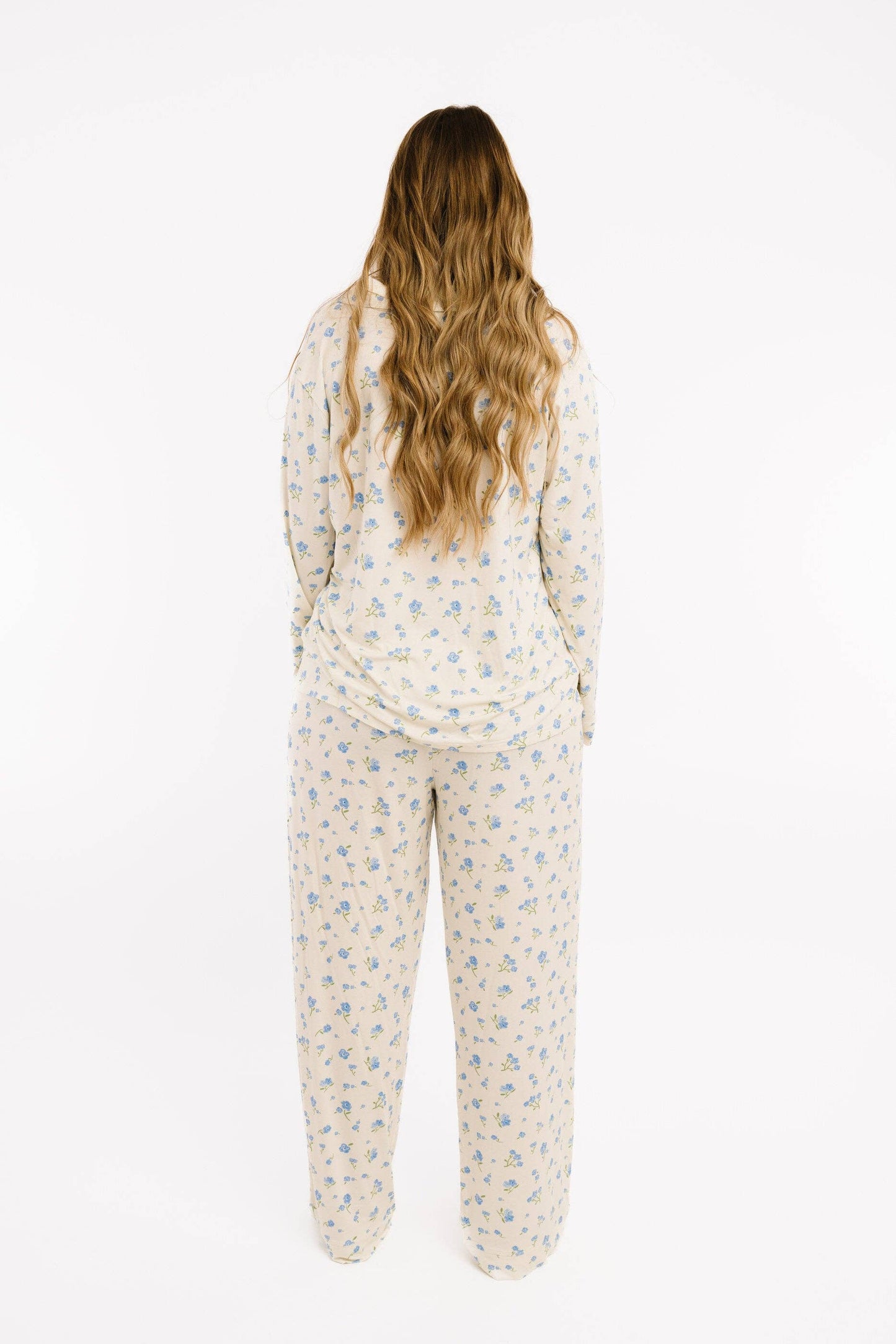 Blue Blooms Women's Bamboo Set