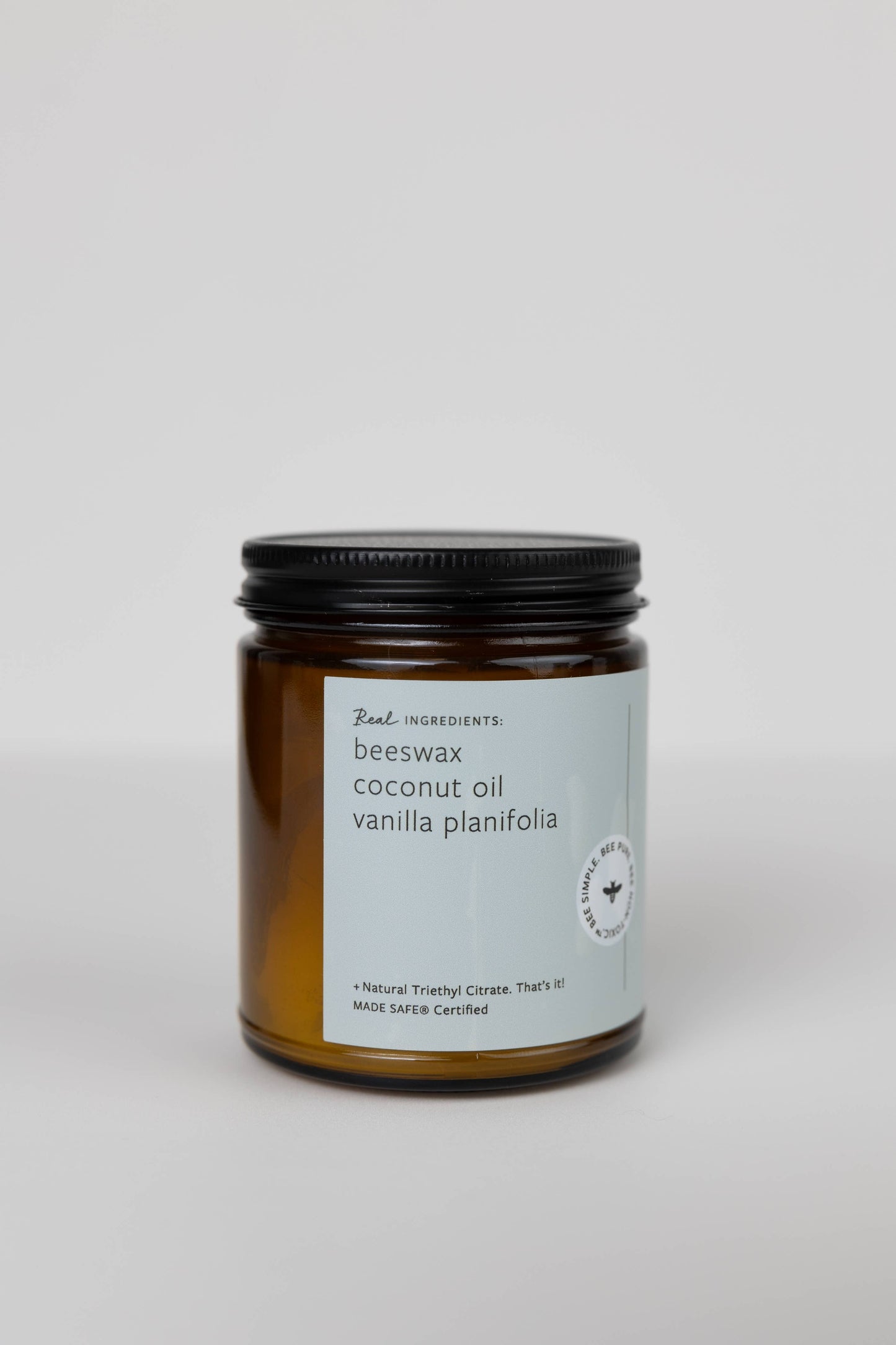 Pure Vanilla Natural Essential Oil Beeswax Jar Candle