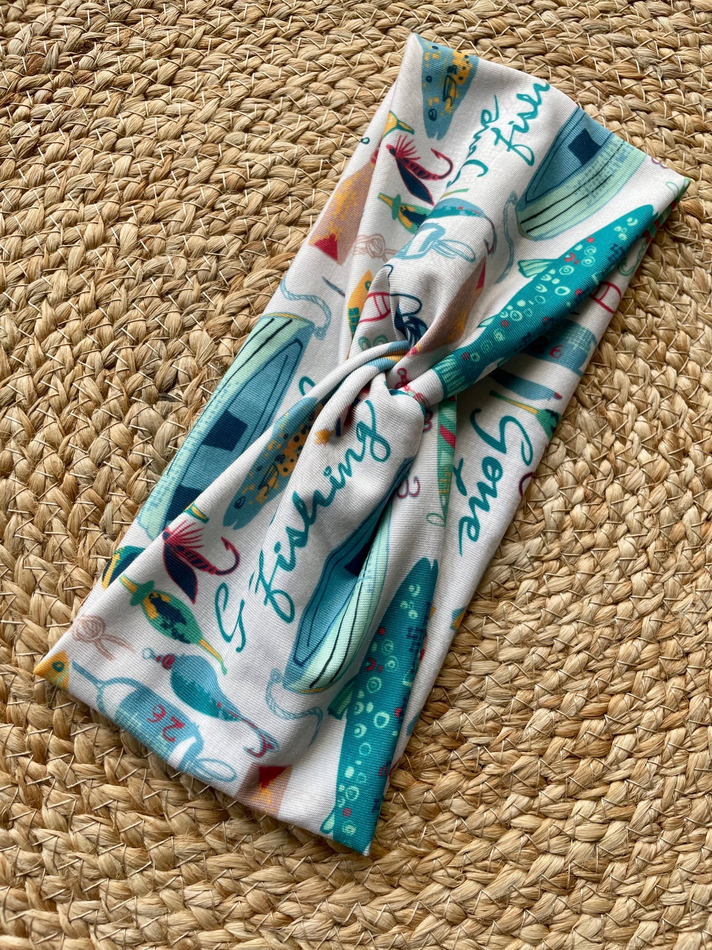 Gone Fishing Knit Twist Headband