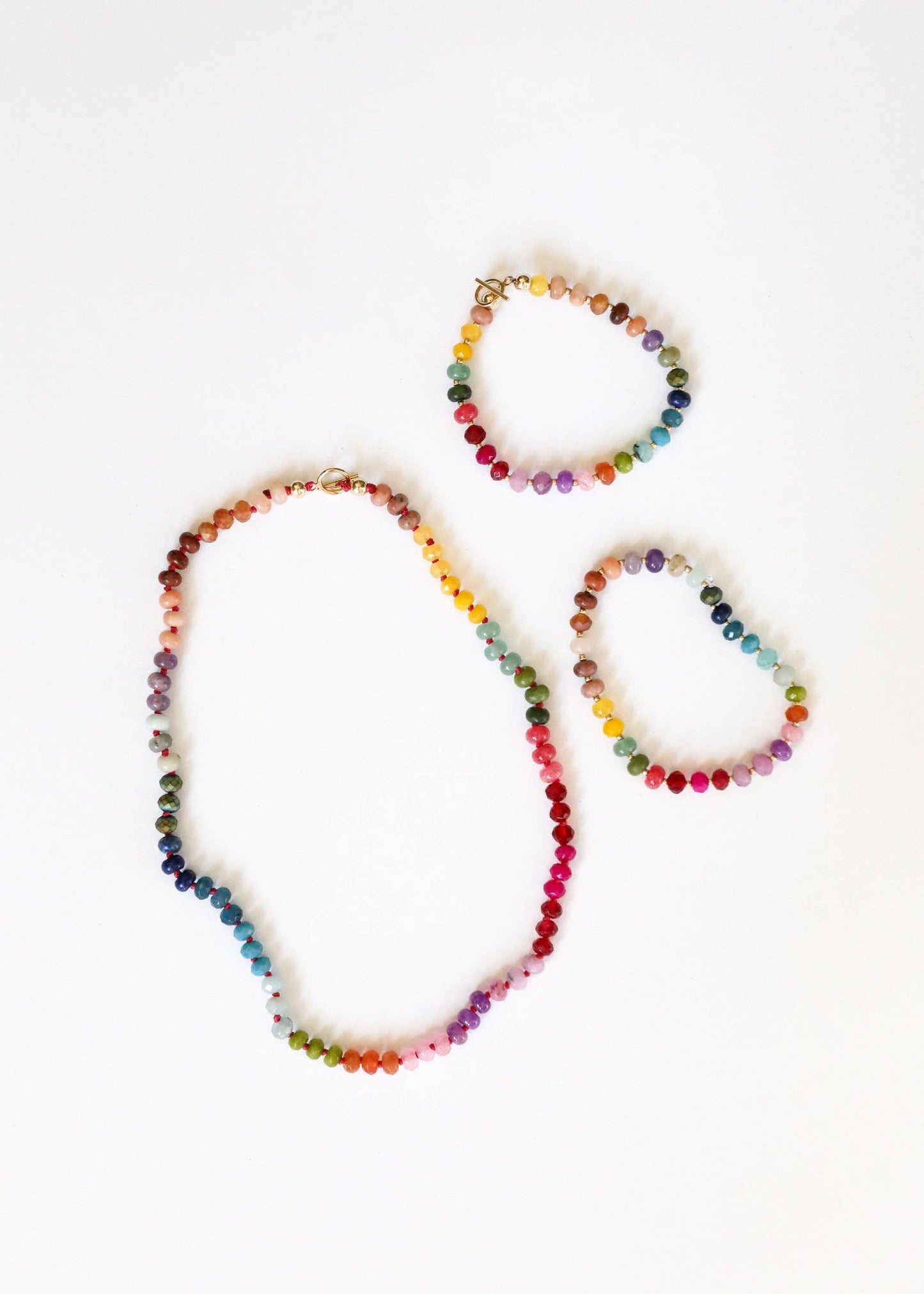 Natural Gemstone Necklace - Gold Rush: 15" Necklace