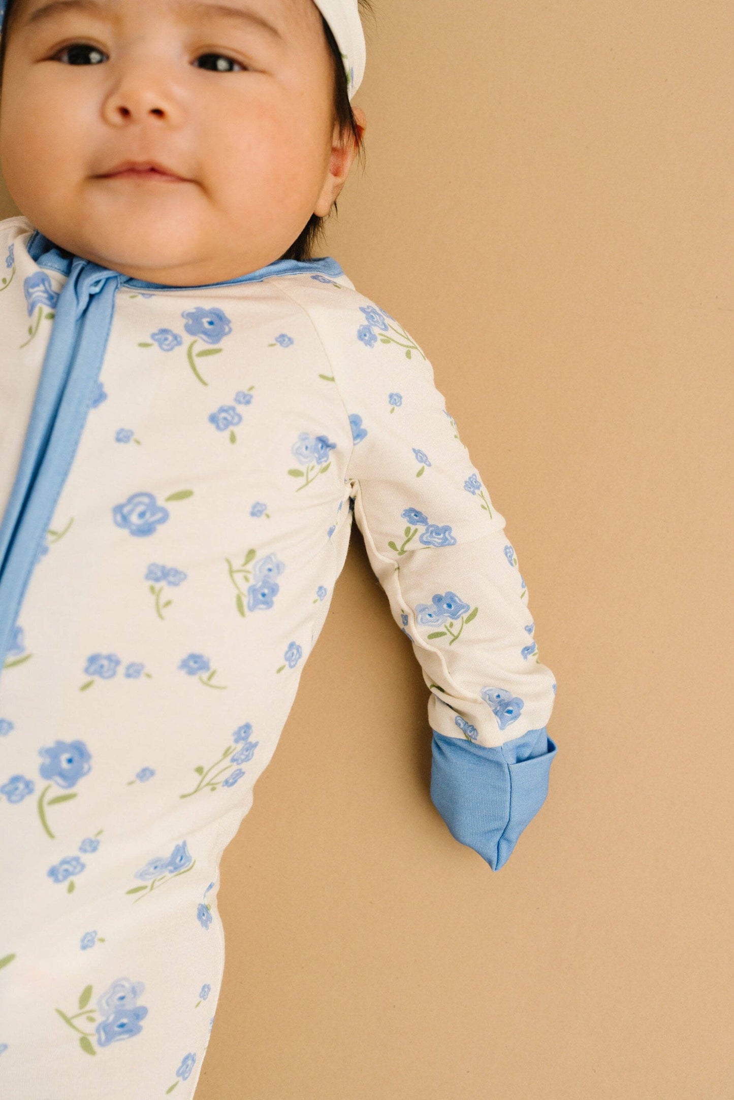 Blue Blooms Bamboo Sleeper: 0-3M