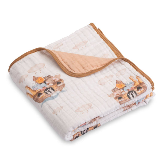 Noah's Ark Baby Toddler Muslin Blanket