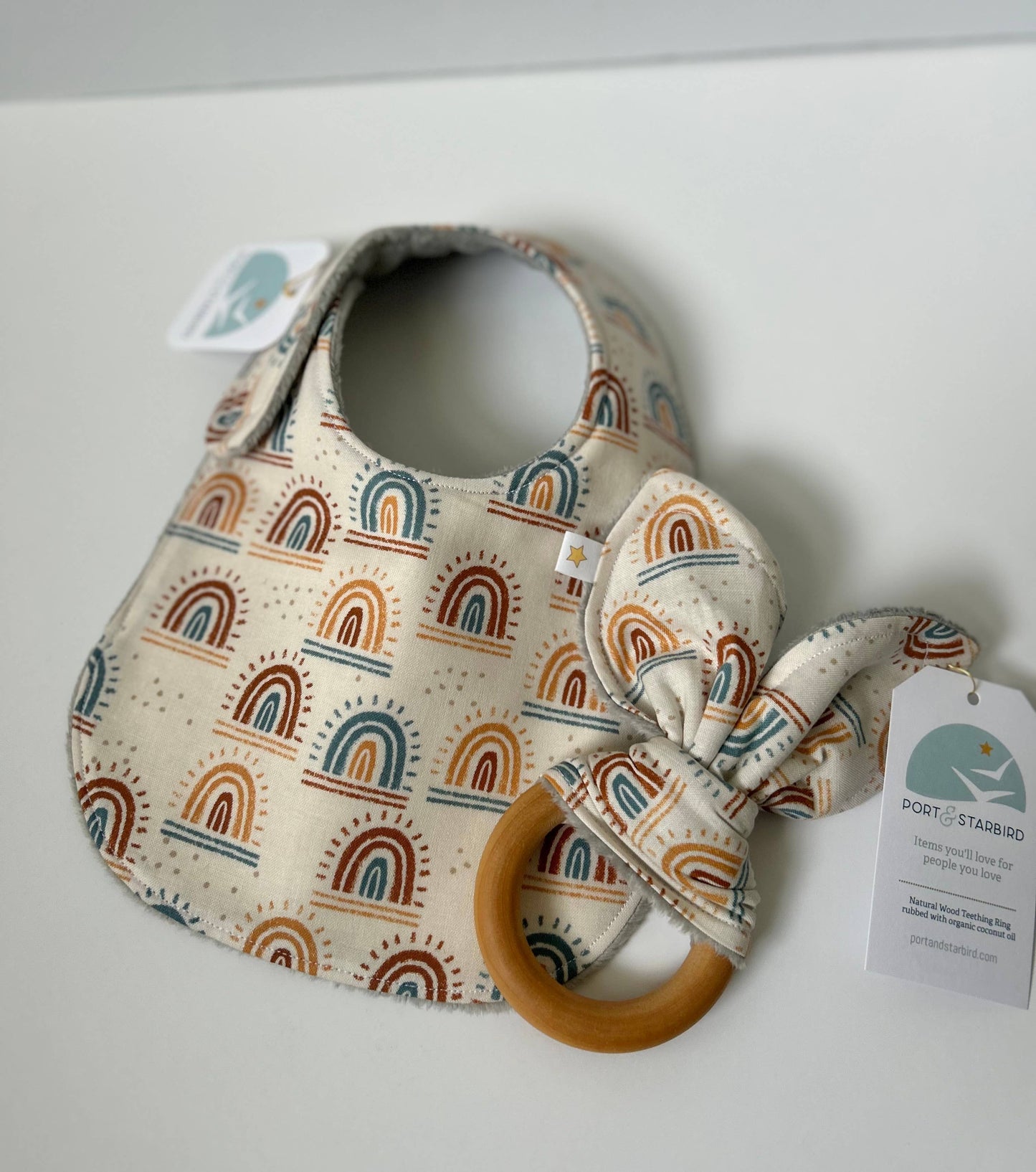 Boho Rainbow Crinkle teether