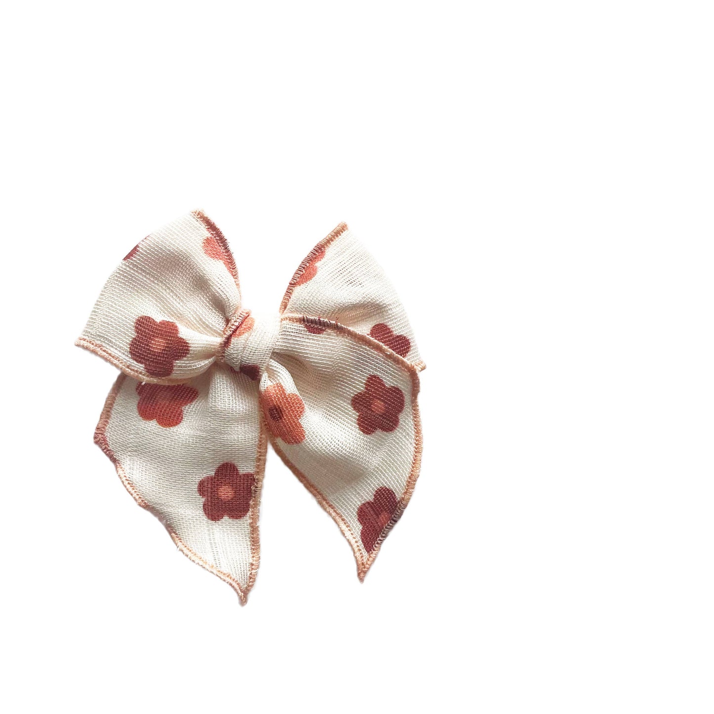 Gauze Cream Fall Daisies Elle Bow