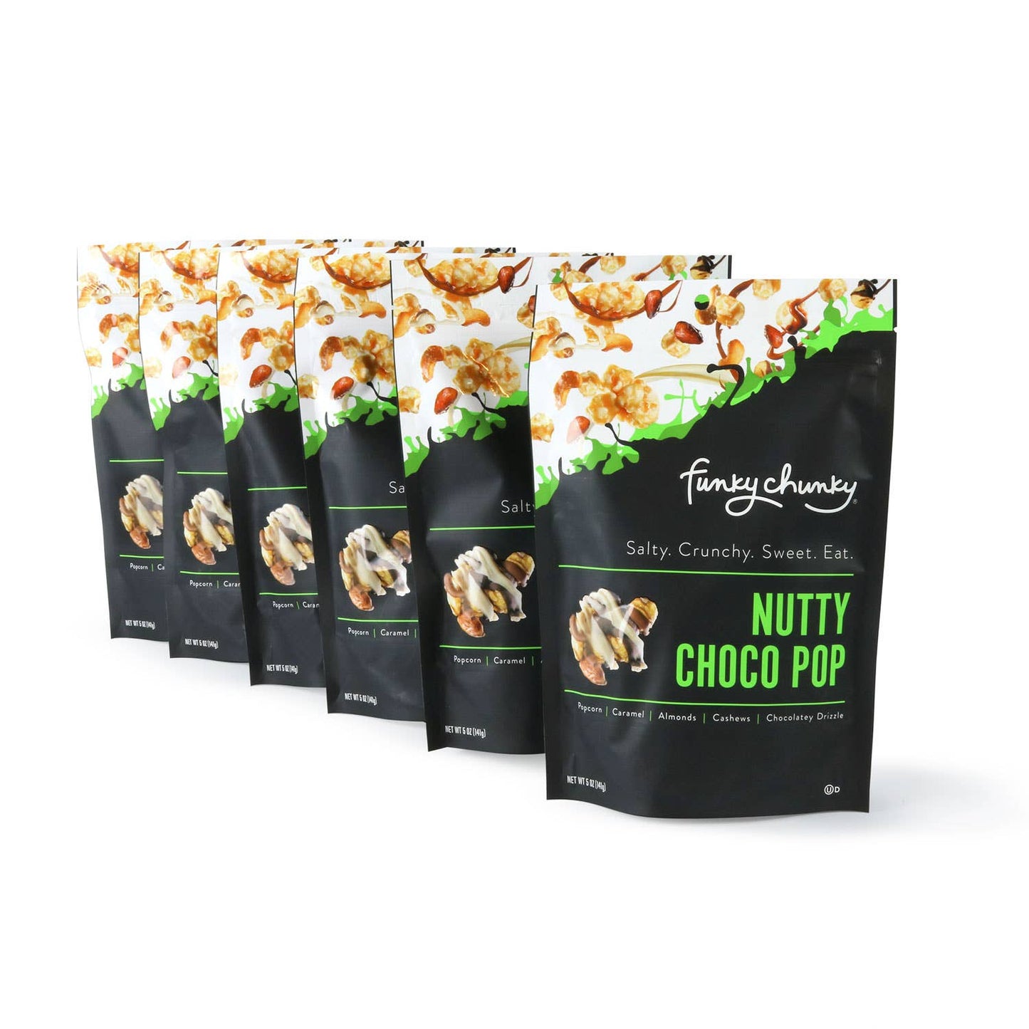 Nutty Choco Pop | Caramel Corn Chocolate Popcorn | 5-ounce Bags