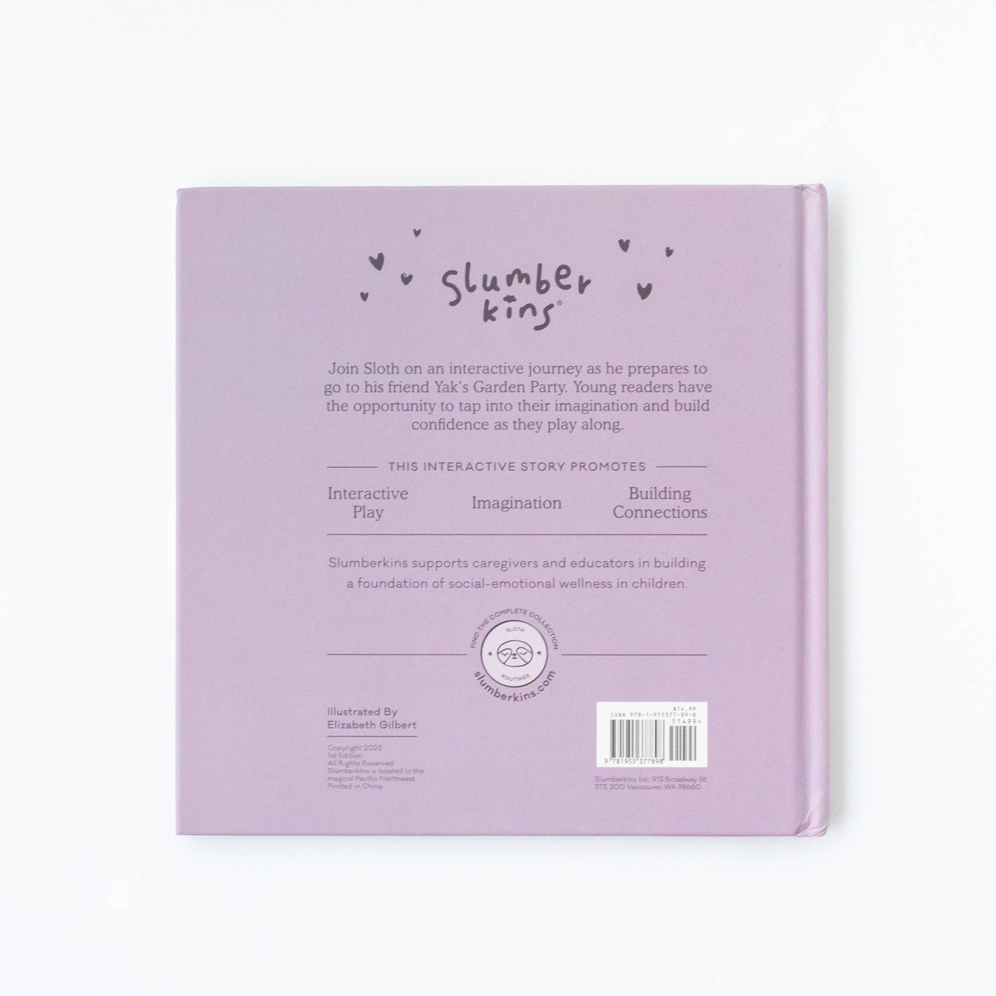 Blueberry Sloth Snuggler & Interactive Hardcover Book