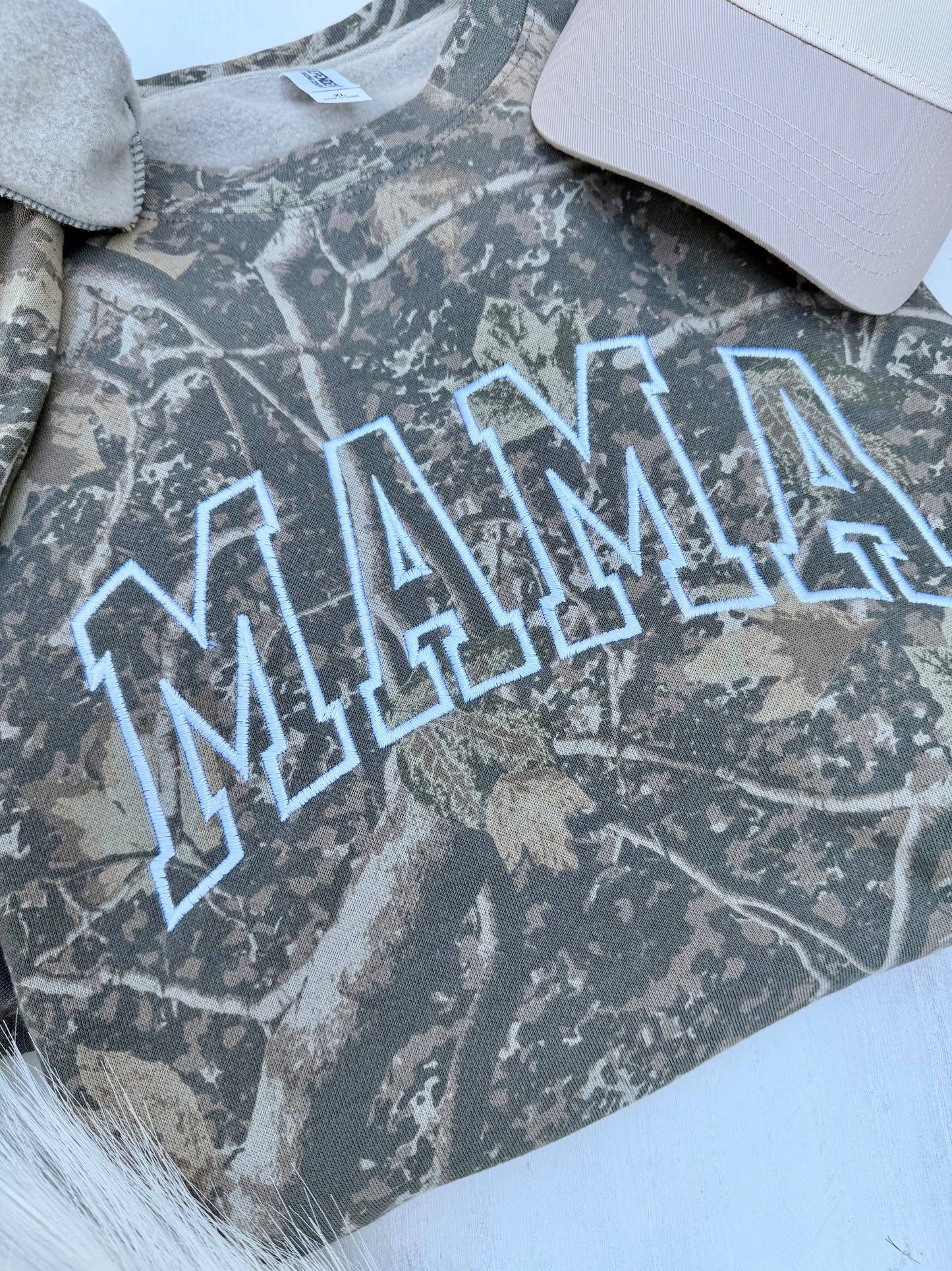 Camo Mama Embroidered Sweatshirt