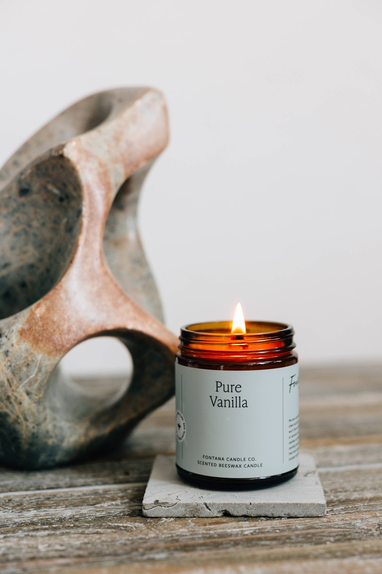 Pure Vanilla Natural Essential Oil Beeswax Jar Candle