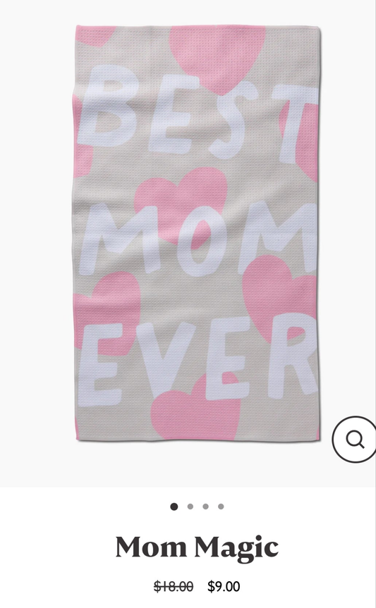 Mom Magic Geometry Tea Towel