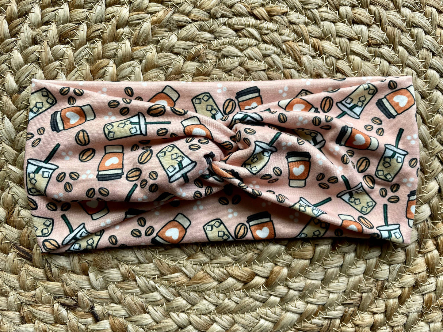 Coffee Knit Twist Headband