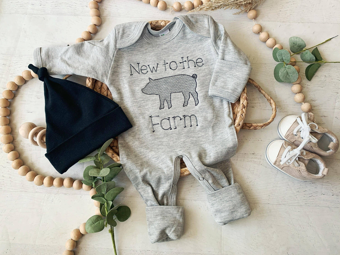 Baby Romper | Baby Boy Outfit - New To the Farm - Animal