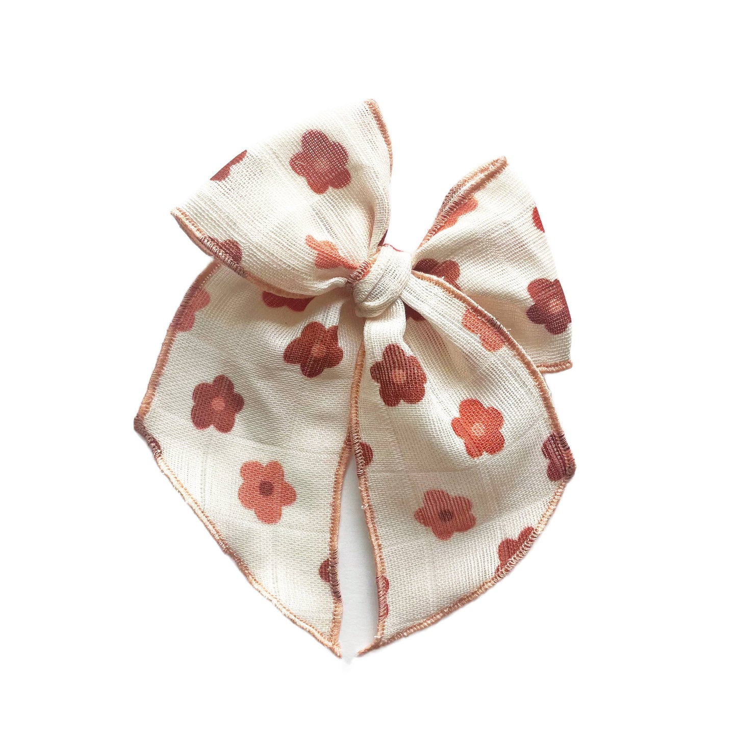Gauze Cream Fall Daisies Elle Bow