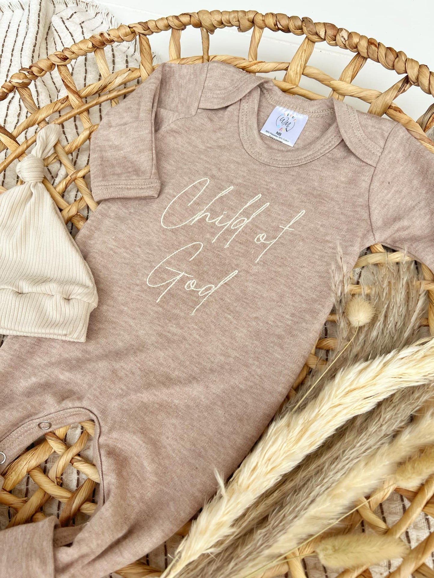 Baby Romper | Child of God Mocha Brown Outfit: Romper Only