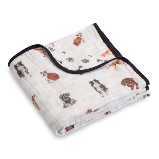 Adorable Dog Baby Toddler Muslin Blanket