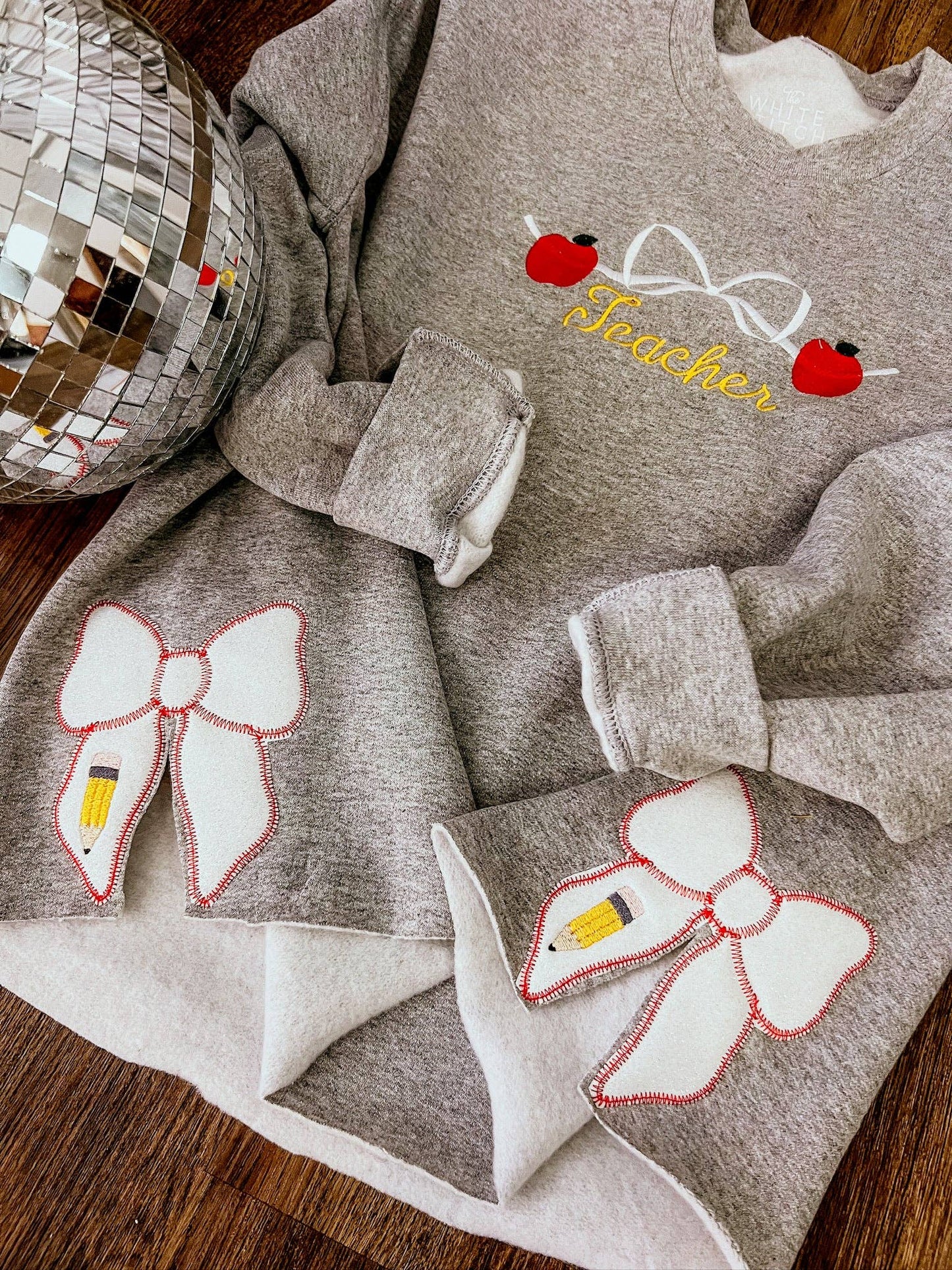 Teacher Bow Sweatshirt | Handmade