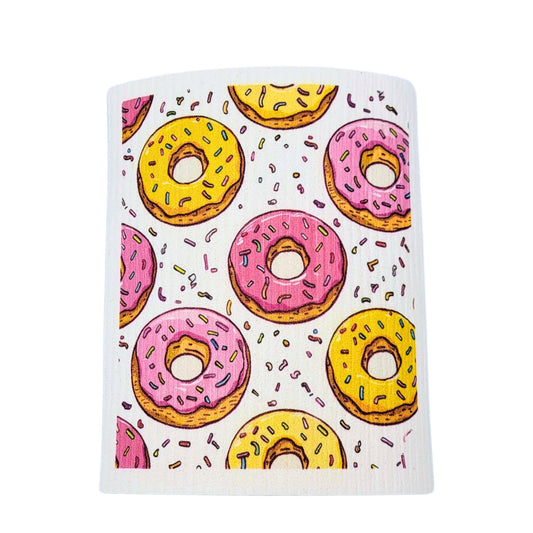 Birthday Donut Fun Swedish Dishcloths