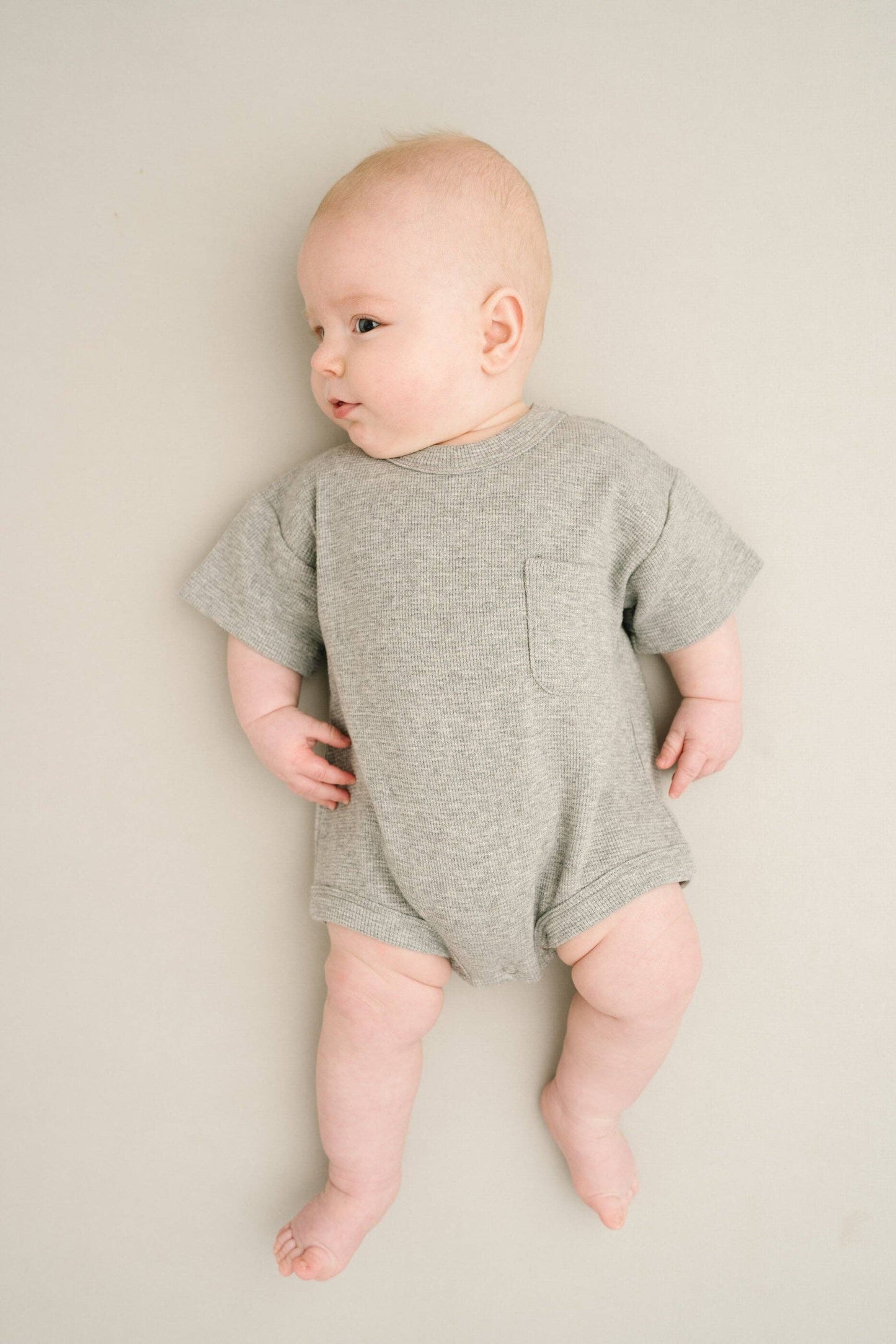 Stormy Waffle Pocket Romper