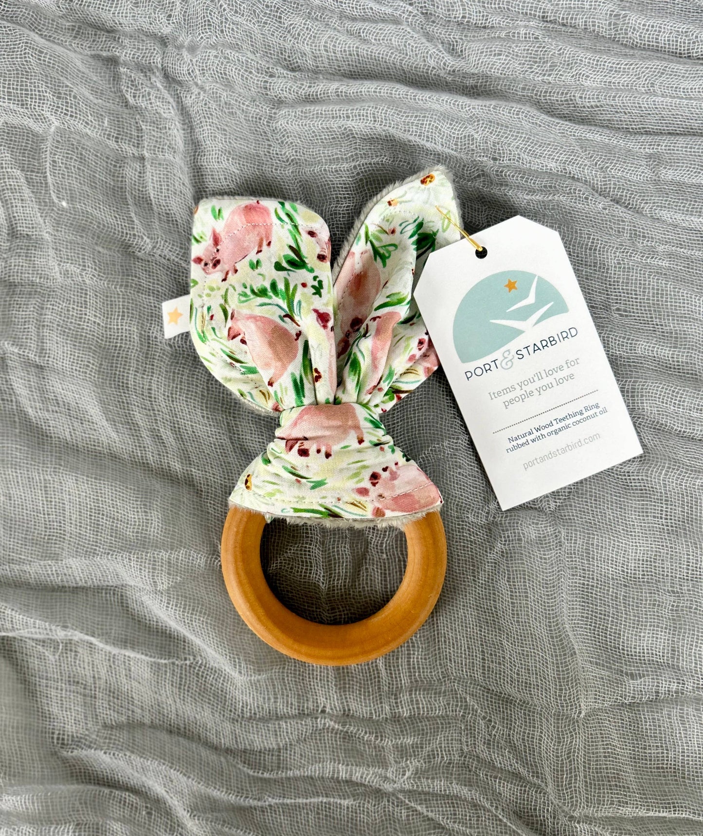 Pigs in the Field Crinkle teether