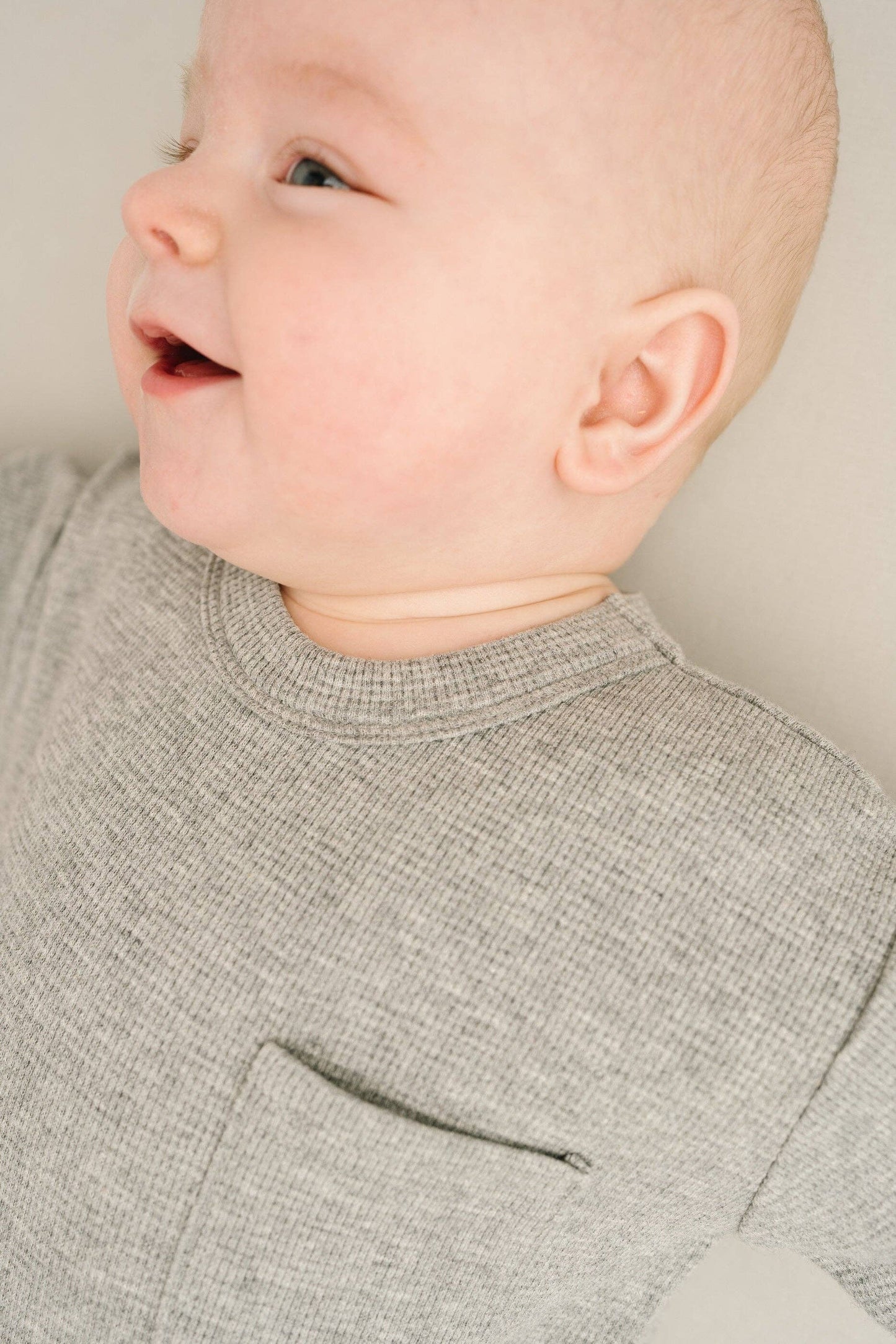 Stormy Waffle Pocket Romper