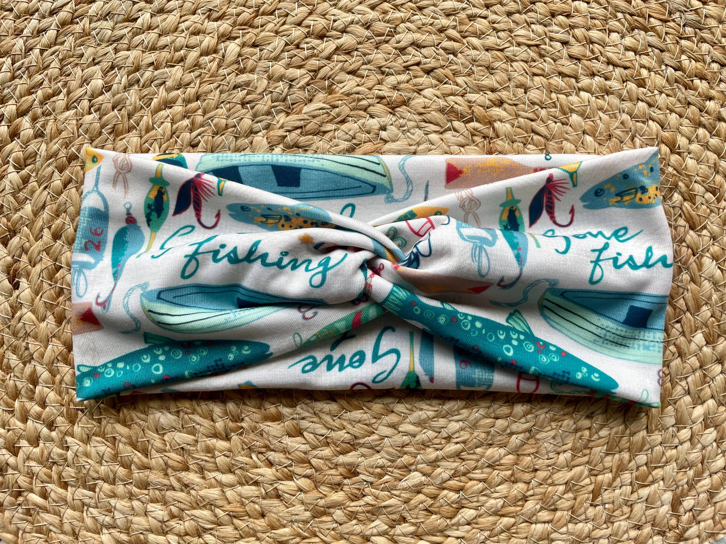 Gone Fishing Knit Twist Headband