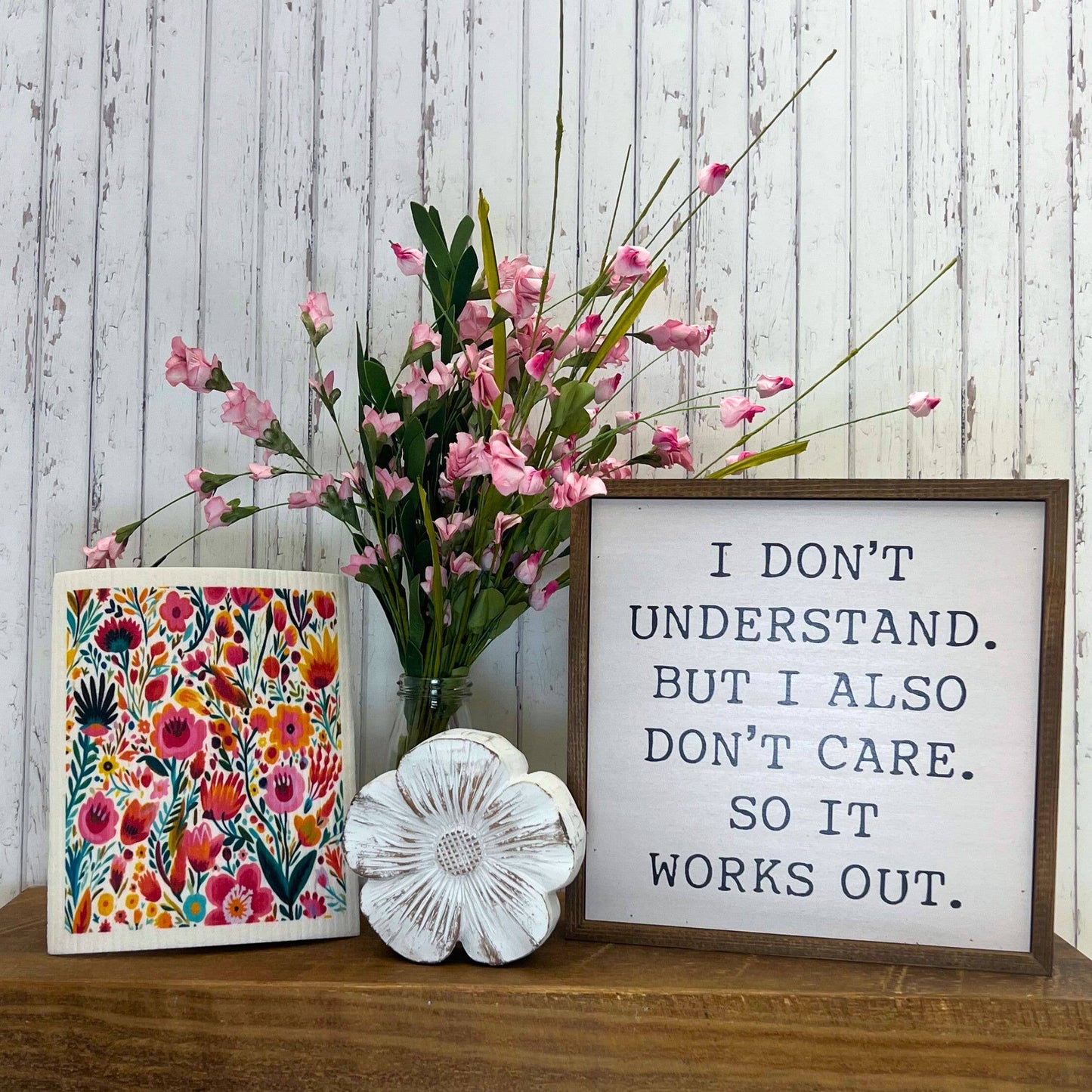 Tropical Flower Garden Swedish Dishcloths- Summer Decor