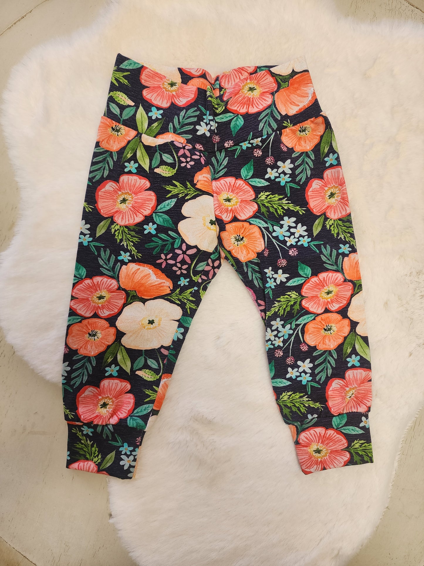 Navy Floral Legging