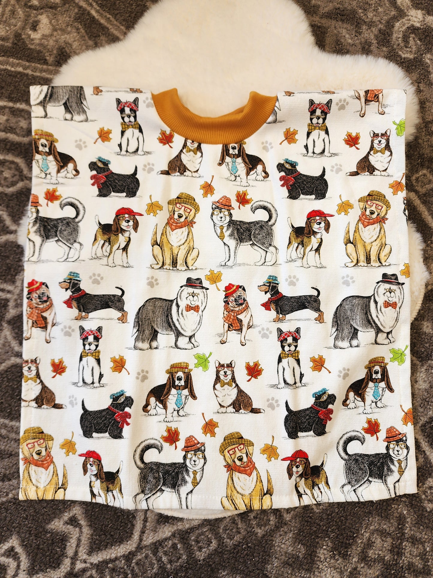Fall Dogs Towel Bib