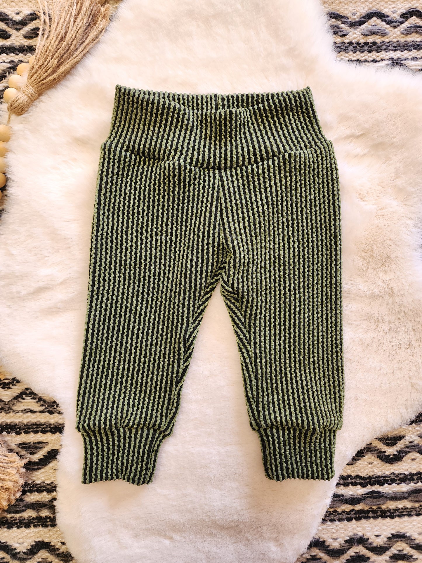 Vintage Green Urban Ribbed Legging