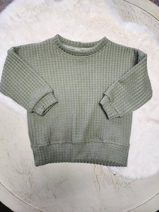Sage Green Waffle Crewneck