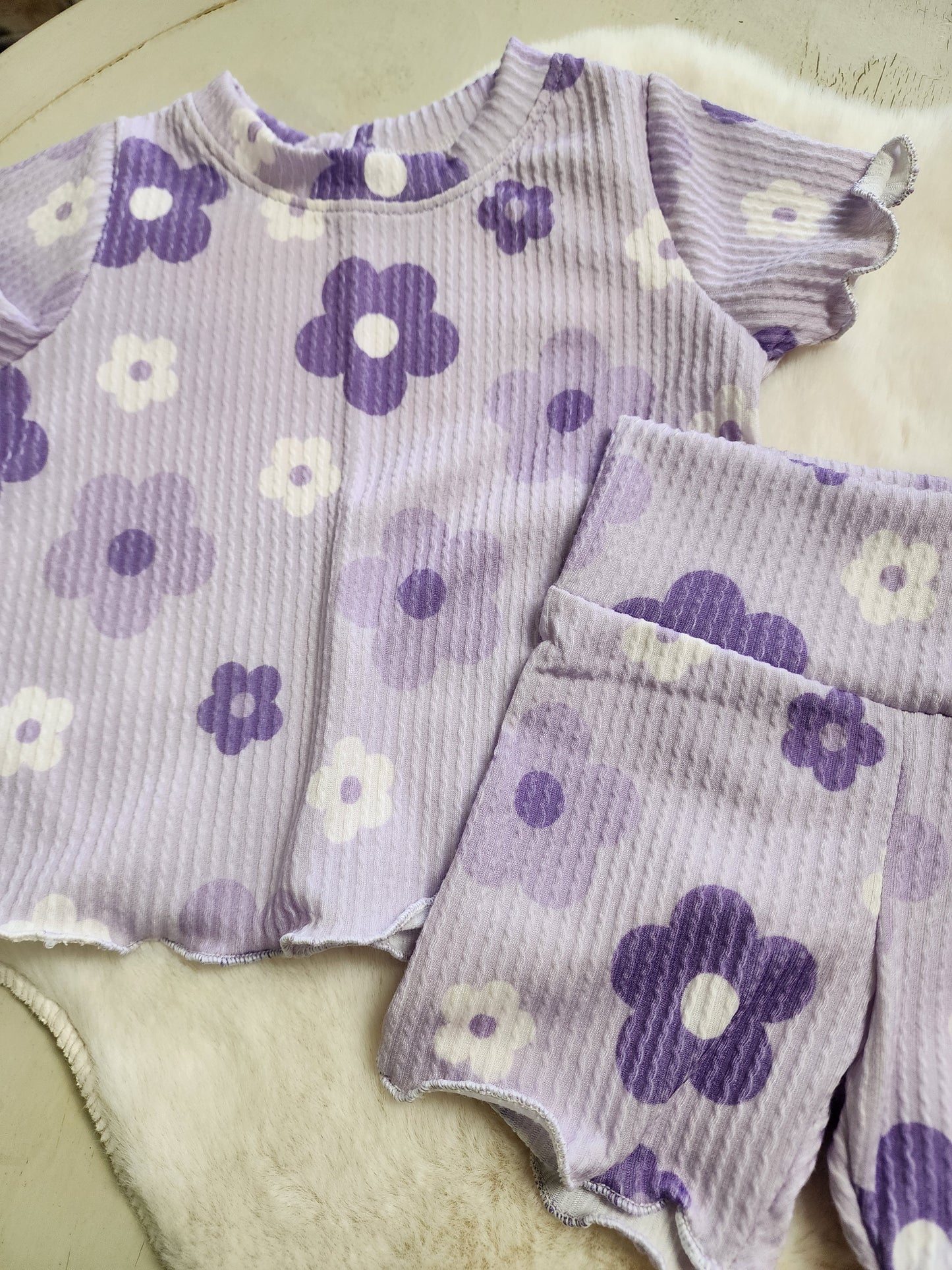 Purple Flower Urban Rib Set