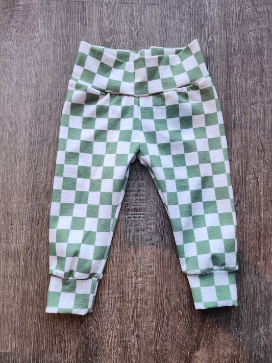 Green Checkered Leggings
