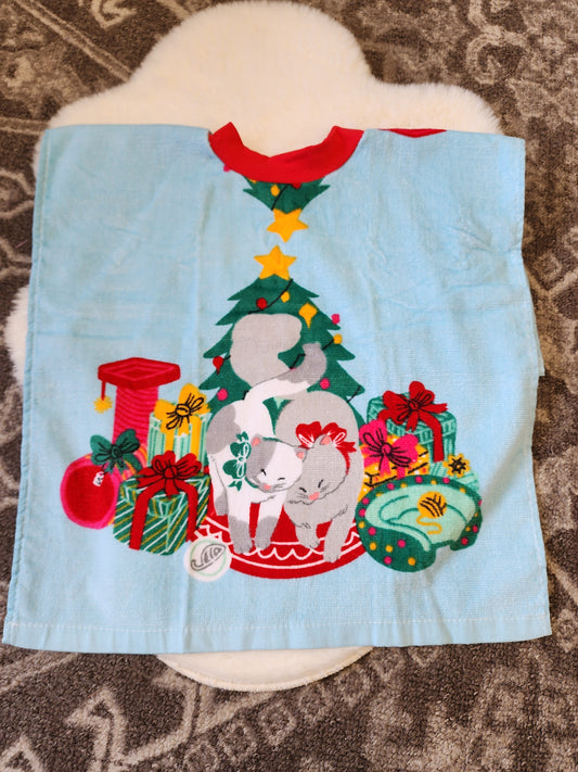 Holiday Cat Towel Bib
