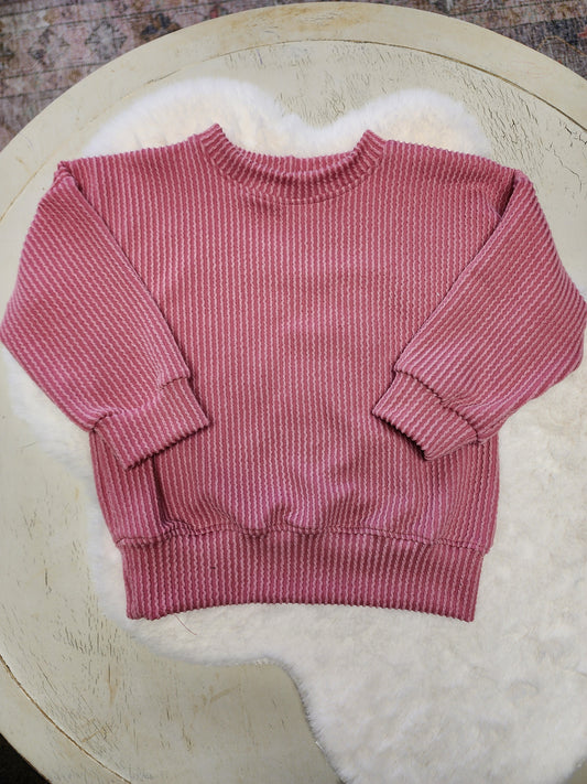 Urban Ribbed Pink Crewneck