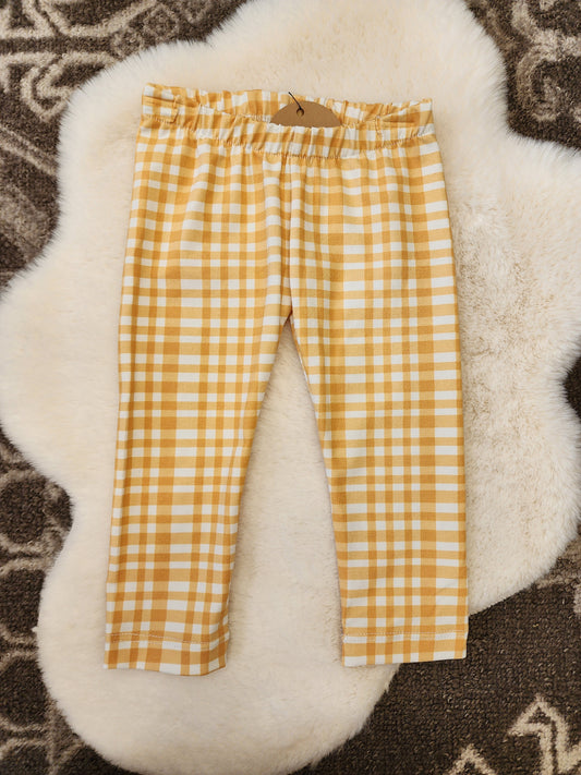 Yellow Plaid Leggings
