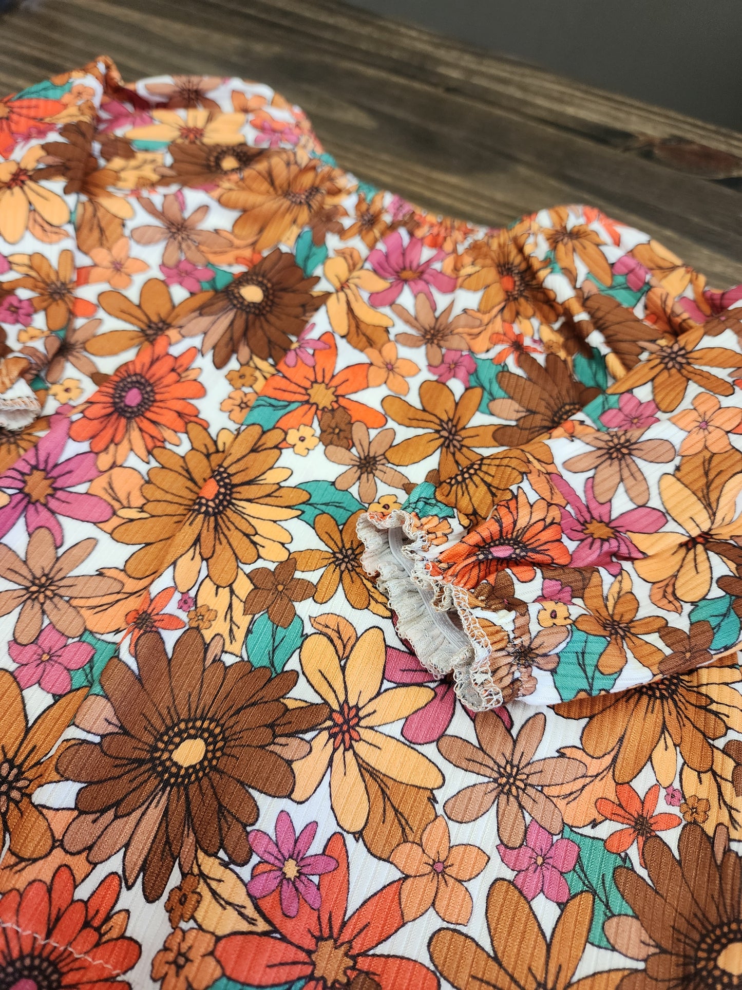 Flower Peasant Top