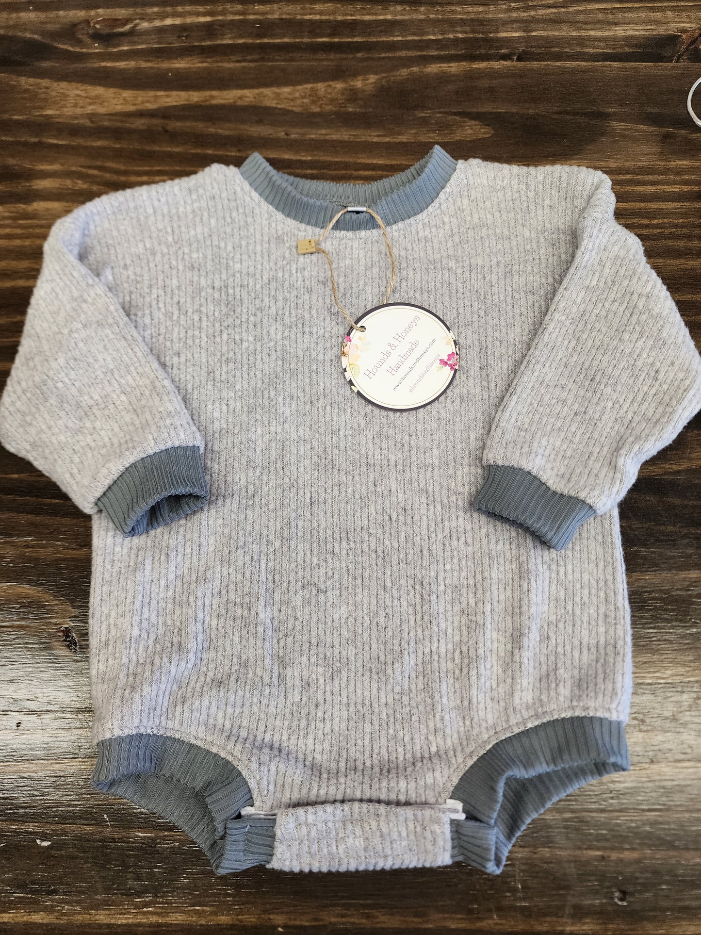 Gray Soft Bubble Romper
