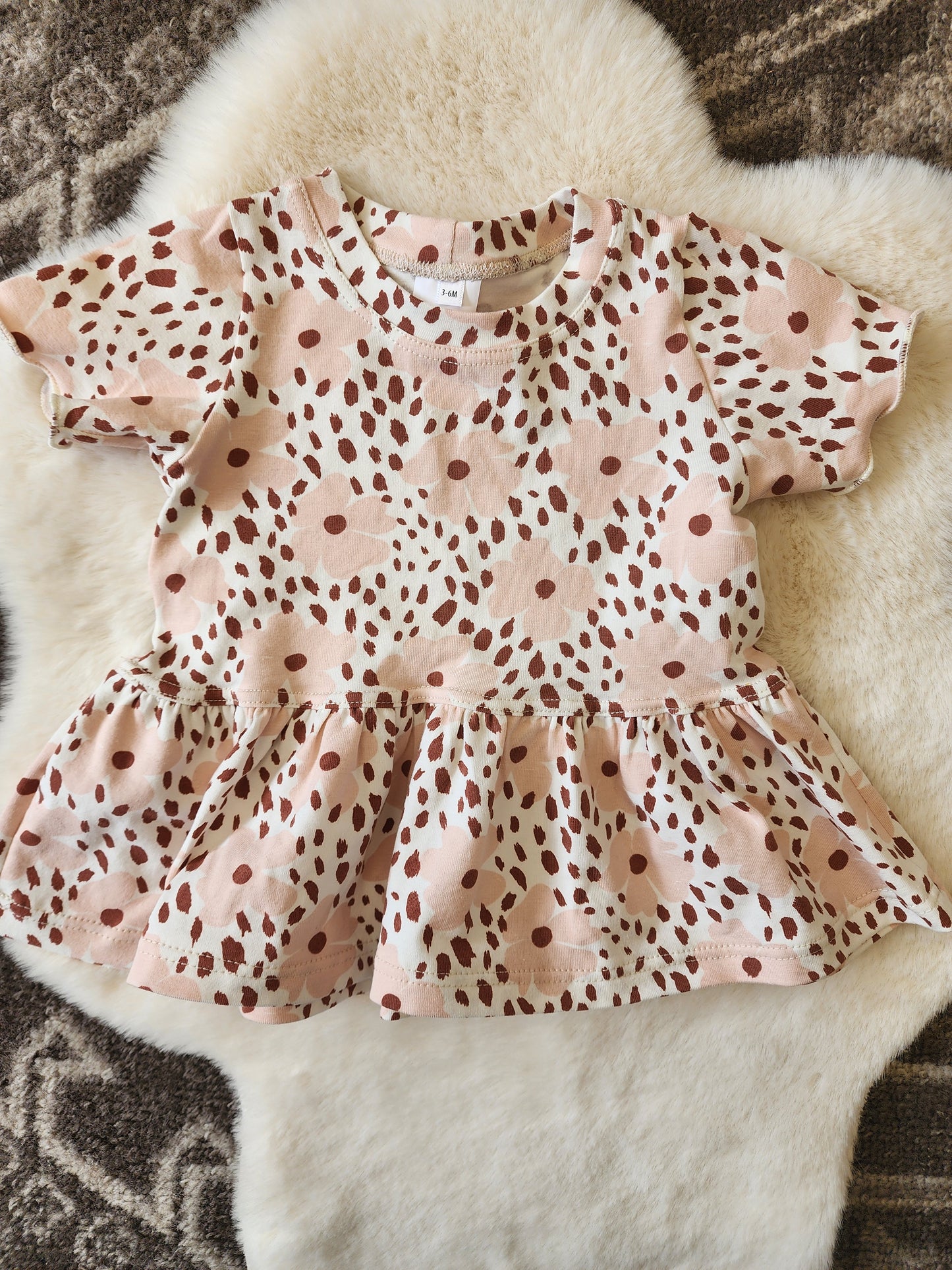 Flower Dot Peplum Top