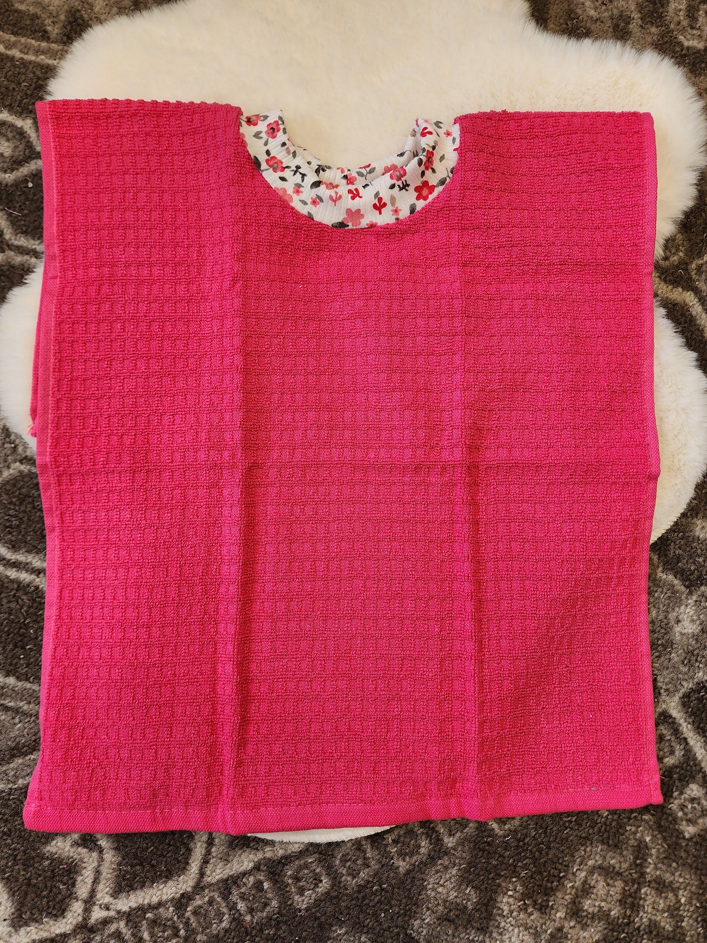 Hot Pink Towel Bib